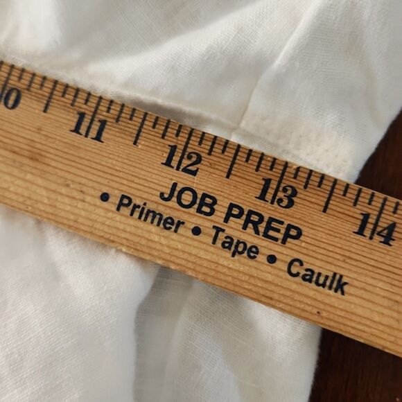 Athleta Retreat Linen High Rise Wide Leg Pant, White, Size M Regular, S/658547 - Picture 10 of 10